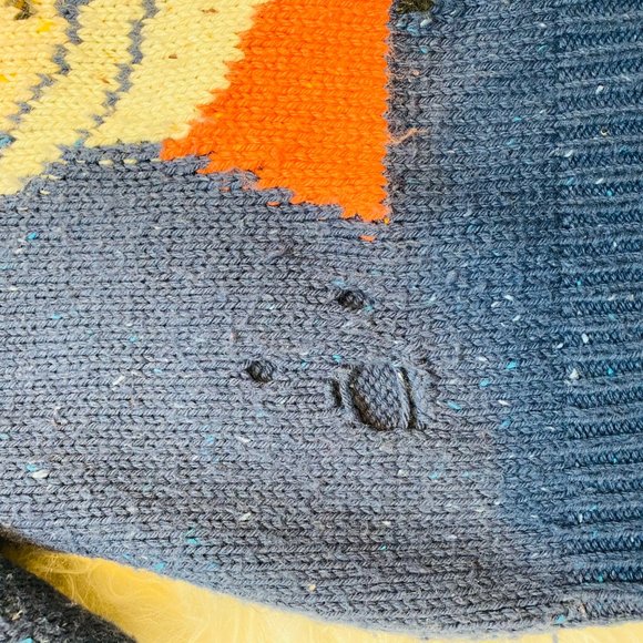 Wildfox Jingle Man Santa Ugly Distressed Sweater L - Picture 6 of 15